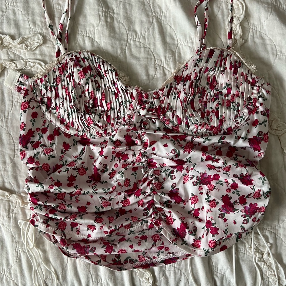For Love & Lemons Floral Print Women's Top